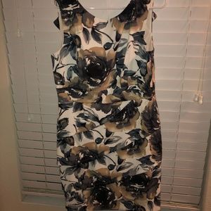 Dressbarn Blue/Floral Layered Dress